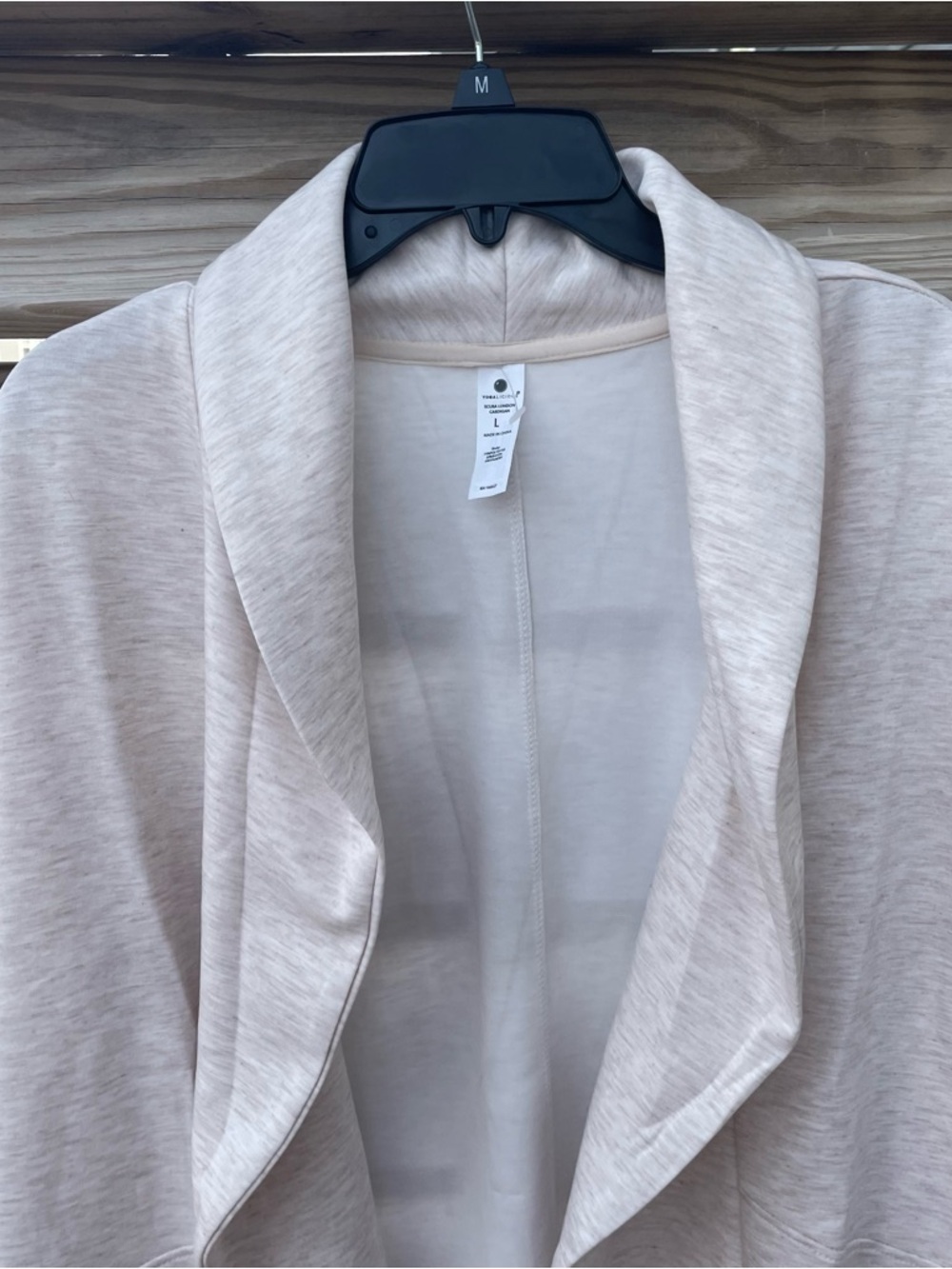 Yogalicious Heather Crystal Gray Scuba London Open Cardigan Women M & L NWT - Picture 6 of 16